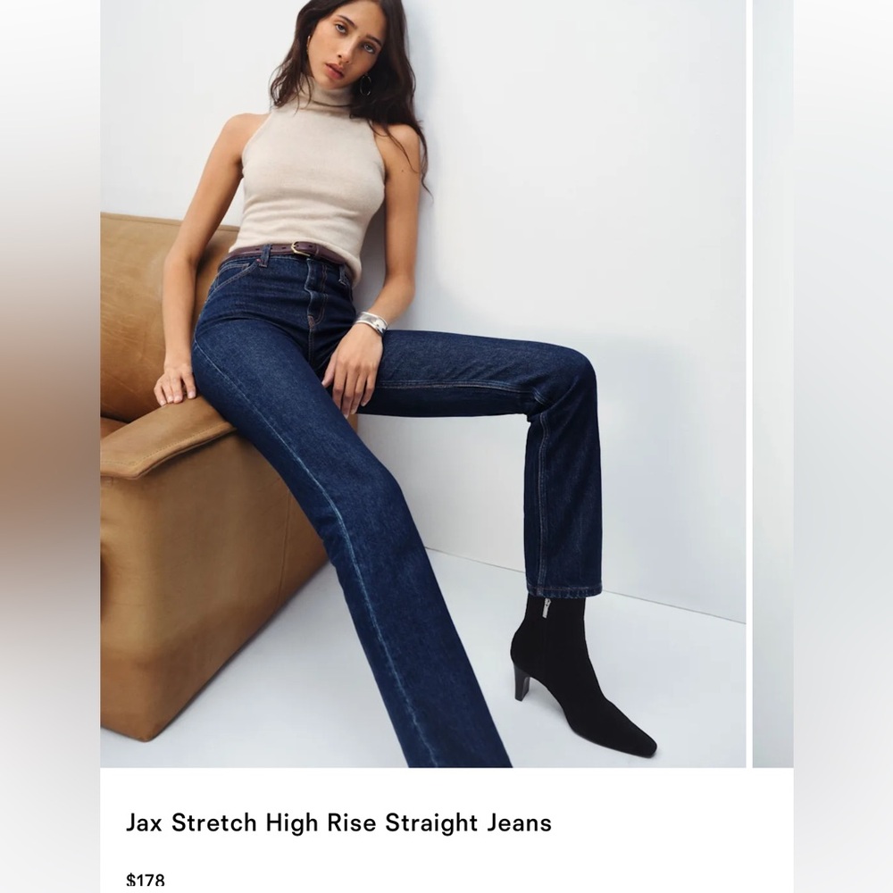 Reformation Jax Stretch High Rise Straight Jeans